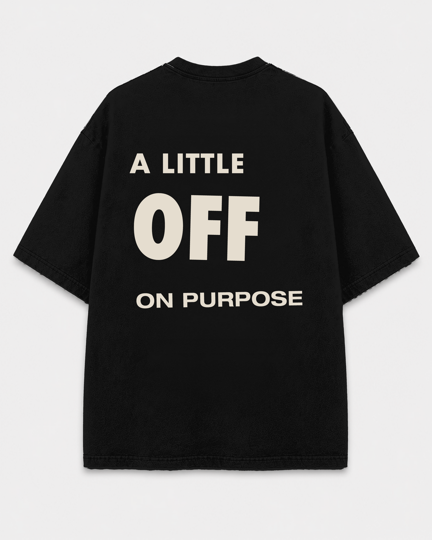 A Little Off Tee back print on Black