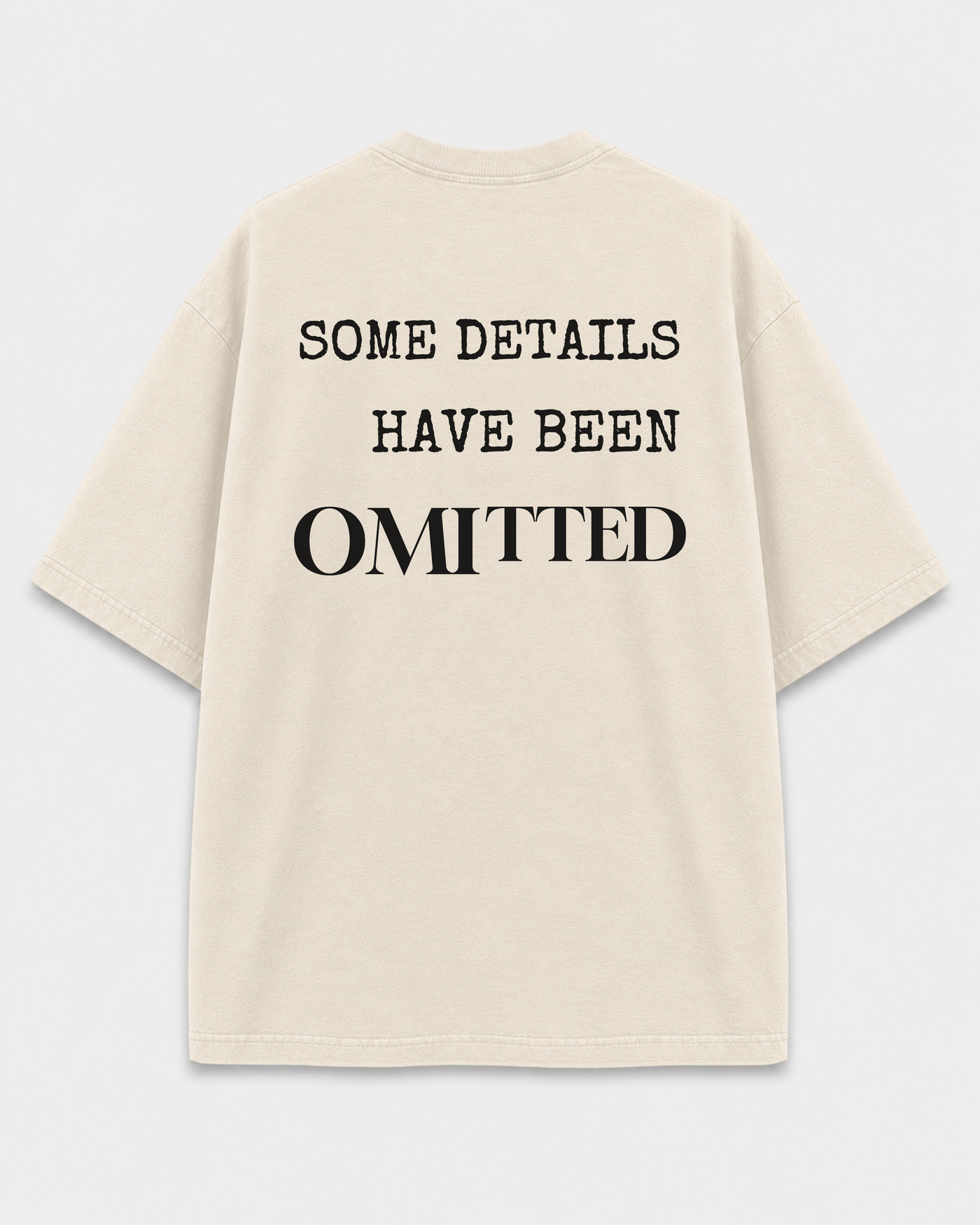 Details Omitted Tee back print on Cream