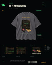 Hi-Fi Afterhours Tee SYSTEMS Shadow card media with corrected faded charcoal tee template