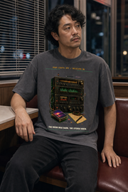 Hi-Fi Afterhours Tee model wearing the Shadow graphic tee