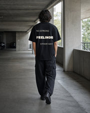 No Strong Feelings Tee rear model view in Black