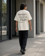 Not Part of the Plan Tee rear model view in Cream