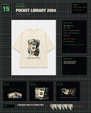Pocket Library 2004 Tee MEMORIES archive card with cream tee product layout