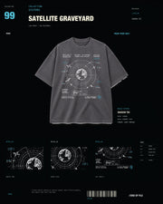 Satellite Graveyard Tee SYSTEMS Shadow card media with corrected faded charcoal tee template
